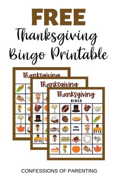 three thanksgiving printables with the words free