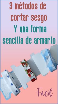 an advertisement for a sewing project with the words, 3 methodos de cortar sego y una forma sercilla de amar