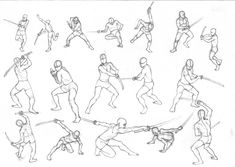 an image of a drawing of people doing different poses