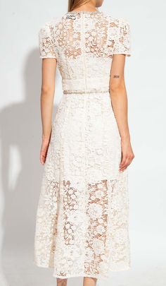 Romantic Floral Lace and Satin Bow Appliqués Style This Feminine Beige Midi Dress. Look Perfectly Darling in This Floral Lace Midi Dress Detailed With Pretty Satin Bow Embellishments. Gentle Dry Clean Only Colour may vary due to lighting on images. The product images (without model) are closest to the true colour of the product.Item runs true to size chart and is cut to suit our size chart. Please refer to our size chart for the best fit. Do not size up or down. Bow Embellishments, Beige Midi Dress, Floral Lace Fabric, Midi Pencil Dress, Denim Mini Dress, Lace Midi, Satin Slip Dress, Denim Details, Satin Bow