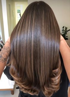 cute balayage Honey Highlights On Black Hair, Brunette Hair With Caramel Highlights, Gigi Hair, Hair Caramel, Highlight Ideas, Hair Highlight