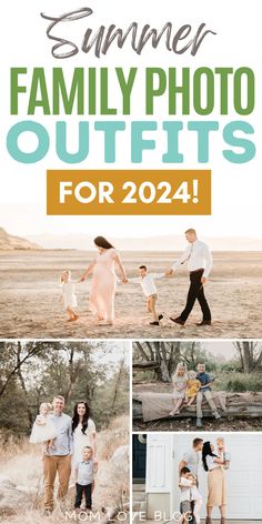 Summer family picture outfits. Family Pictures Themes Ideas, Color Scheme For Beach Family Photos, Family Picture Ideas Summer, Late Summer Family Pictures Outfits, Family Photos Late Summer, Outdoor Family Photos Outfits, Colors For Family Pictures Summer, Color Palette For Family Photos Summer, Colors For Beach Pictures Family Pics