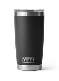 the yeti travel mug is shown in black