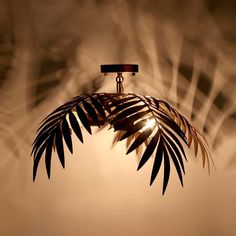 Coconut Tree Pendant Light model B Metal Bedroom, Vintage Loft, Palm Leaves Pattern, Metal Pendant Light, Luminous Colours, Coconut Tree, Modern Ceiling Light, Modern Pendant Light, Modern Pendant