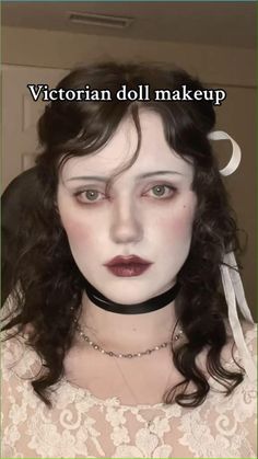 victorian doll makeup, doll makeup, goth makeup, makeup tutorial, makeup inspo, makeup routine, makeup look Victorian Makeup, Gretchen Wieners, Goth Makeup Tutorial, Makeup Doll, Glen Coco, Vampire Makeup, Inspo Makeup, Swag Makeup, Doll Makeup