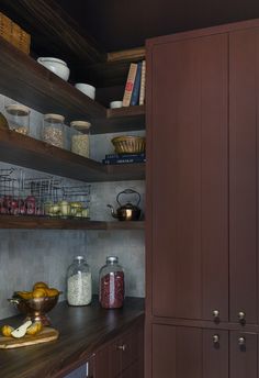 Marie Flanigan's Kitchen Pantry Design Marie Flanigan Interiors, Marie Flanigan, Beautiful Kitchen Designs, Small Pantry, Drop Zone, Studio Kitchen, Bronze Lighting, Yellow Kitchen, Powder Bath