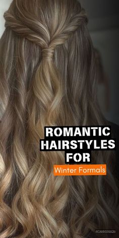 Winter formal hairstyles Long Velvet Dress, Intricate Braids, Romantic Hairstyles, Winter Evening