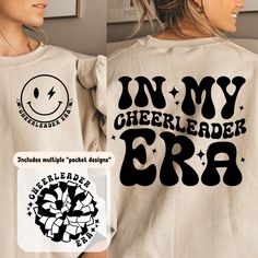 Cheer Shirt Ideas, Cheer Shirts Designs, Cheerleading Shirts Designs, Cheer Camp Shirts, Cheerleading Svg, Kids Cheering, Cheer Tryouts, Cheerleader Svg, Cricut Projects Easy