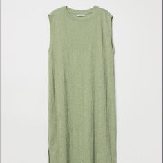 H&M Sleeves Tank Dress Size 8 Brand New. Never Worn. Sleeveless, Knee-Length Dress In Ribbed Jersey With A Sheen. Slits At Sides And Raw-Edge Hem. *Serious Offers Only* Dress H&m, Size 8 Dress, H M Dresses, Hm Dress, Raw Edge, Knee Length Dress, Tank Dress, Knee Length, H&m