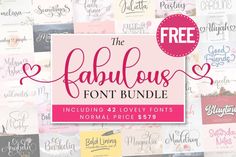 the fabulous font bundle is here