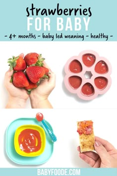 strawberrys for baby with text overlay