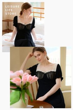 Black French Suspender Dress Summer Padded Chest Nightdress Hot Summer Nights, Black French, Suspender Dress, Stay Cool, Dress Summer, Relaxed Style, Summer Nights, Hot Summer, Night Dress