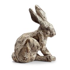 Scratching Rabbit Garden Sculpture by San Pacific International/SPI Home Rabbit Garden, Outdoor Garden Statues, Rabbit Sculpture, Rabbit Gifts, Rabbit Lover, Bunny Art, Outdoor Statues, Beautiful Lines, Wood Carved