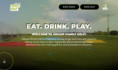 an image of a website page for a family golf club that is open to the public