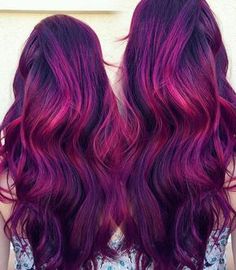 Plum Burgundy Hair, Plum Hair Dye, Plum Hair Color, Magenta Hair Colors, Burgundy Hair Color, Magenta Hair