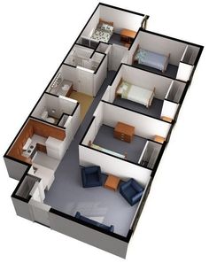 the floor plan of a two bedroom apartment