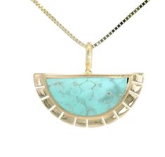 Light blue Turquoise is hand cut and shaped to fit perfectly inside this 14k gold bezel. Carved "wings" bring movement to this beautiful piece. The beautiful pendant swings freely on an 18 inch 14k yellow gold chain. Mountain Jewelry, Inlay Jewelry, Signature Rings, Crown Print, Jewelry Design Necklace, Shiny Things, Yellow Gold Chain, Necklace Sizes, Blue Turquoise