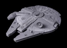 a model of a star trek ship on a black background