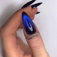 Nail Diamond, Goth Nails, Her Nails, Makijaż Smokey Eye, Cat Eye Nails, Black Nail, Fire Nails, Funky Nails, Chic Nails