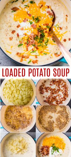 the steps to make loaded potato soup