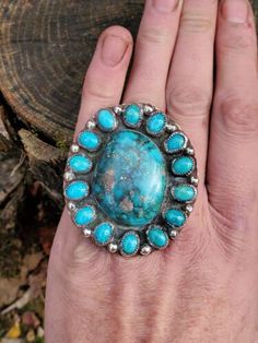 ad eBay - Find many great new & used options and get the best deals for Native American Sterling Silver LARGE Sorento Turquoise Ring Adjustable Size at the best online prices at eBay! Free shipping for many products! Turquoise Ring, Ebay Finds, Nativity, Native American, Turquoise, Sterling Silver, Ring, Free Shipping, Best Deals