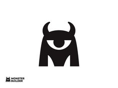 the monster logo is shown in black and white