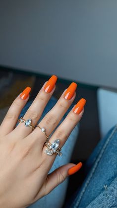 🍂 Nail Your Halloween Look! 🍂 Check out the top 20 nail designs for October 2024, featuring bold colors and spooky Halloween vibes. From deep purples and blood reds to glittery bats and pumpkin patterns, these designs will make your nails stand out this season. Perfect for Halloween parties, trick-or-treating, or just embracing the autumn spirit, these nail ideas are sure to impress. Save this pin for your next nail appointment and let your nails be the highlight of your October style! 🌟💅 #OctoberNails #HalloweenNailArt #BoldColors #FallNailTrends #NailInspo #AutumnBeauty Orange Nail Inspo Acrylic, Trending Nail Ideas, Autumn Nail Ideas, Fall Nails Ideas, Nails Orange