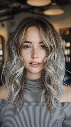 "Unleash Your Style: Eye-Catching Hair Ideas for Pinterest" Smokey Hair Color, Female Haircuts, Ash Blonde Hair Balayage, Self Haircut, Gray Balayage