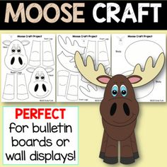 moose craft for bulletin boards or wall displays with the text moose craft perfect for bulletin boards or wall displays