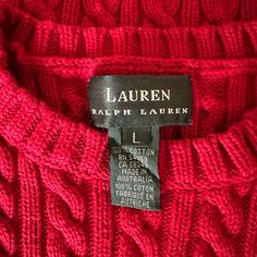 This Sweater Is A Little Heavy. Never Worn. No Tag. Sweaters Ralph Lauren, Ralph Lauren Sweaters, Ralph Lauren Sweater, Colorful Sweaters, Sweaters For Women, Ralph Lauren, Red, Women Shopping, Color