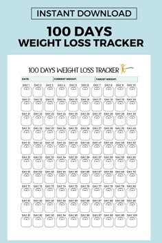 ✦100 Days Weight Loss Tracker Printable PDF ✦WHAT YOU WILL RECEIVE: 2 PDF Files With Different Sizes ✦SIZE: A4 Size (8.27” x 11.69”) US Letter Size (8.5” X 11”) ✦Instant Download upon completion of purchase ✦For more details, click the link above #weightloss #tracker #weightlosstracker #instantdownload #printabletracker #ad Daily Weigh In Template, Daily Weight Tracker Printable, 100 Day Tracker, Daily Weight Tracker, Journal Weight Tracker