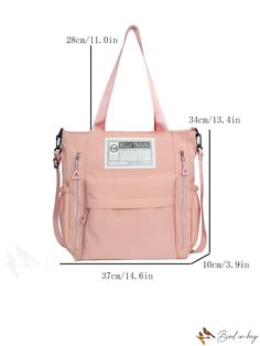 BirdinBag - Chic & Customizable Womens Crossbody Bag Multifunctional Crossbody Bags For On-the-go, Multifunctional Pink Bag For On-the-go, School Tote Bag With Removable Pouch, Large Capacity Crossbody School Bag, School Tote Bag With Adjustable Strap, Versatile Pink Backpack Bag, School Bucket Bag With Removable Pouch And Double Handle, Versatile Handheld Bags With Zipper Pocket, School Bags With Zipper Pocket And Double Handle