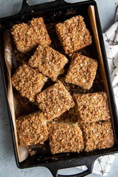 homemade granola bars in a baking pan ready to be baked for breakfast or dessert