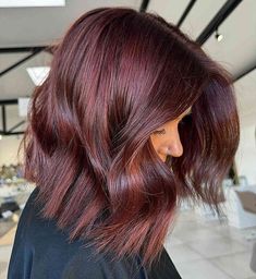 Cherry Cola Balayage on Long Bob Cherry Cola Balayage, Cola Hair Color, Cherry Cola Hair Color, Cola Hair, Cherry Cola Hair, Balayage Ideas, Cherry Cola, New Hairstyle, Long Bob