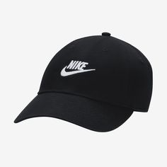 A classic mid-depth cap with plenty of styling options, this Nike Club Cap comes in smooth cotton twill that has a soft wash for easy comfort from day 1. The precurved bill lends itself to casual styling, and the adjustable back-strap lets you find the right fit. Almost Skateboards, Baker Skateboards, How To Wash Hats, Nike Hat, Ralph Lauren Jeans, Futurama, Shorts With Tights, Adidas Performance, Black & White