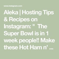 the instagram is in 1 week people make these hot hams