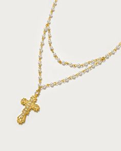 Hannah Kae, En Route Jewelry, Soft Goth, Gold Collar, Tokio Hotel, Cz Stone, Cross Necklace, Cubic Zirconia, 18k Gold