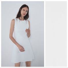 Nwt. Zara White/Ivory Knit Dress With Round Neck, Sleeveless, A-Line Silhouette. Size S. Ref. 6771/103. Pit To Pit 15" Flat, Shoulders 11,5", Waist 13", Length 34". W. White Stretch A-line Sleeveless Dress, Elegant Sleeveless Knit Mini Dress, Elegant Knit Sleeveless Dress For Spring, Chic White Knit Dress, White Fitted Knit Dress, Fitted White Knit Dress, Elegant Sleeveless Stretch Dress By Zara, Elegant Stretch Sleeveless Dress By Zara, Zara Elegant Sleeveless Stretch Dress