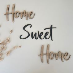 HOME Sweet Home lettering You enter your home. The familiar surroundings give you a feeling of comfort. "Home sweet home," you think. This beautiful lettering is just the right thing to underline this feeling and show all visitors that this is exactly YOUR home. Material: The word "home" is made of high quality bamboo. Sweet is made of black HDF, which is a stable wood material. Both materials harmonize wonderfully with each other and radiate warmth through their appearance. Mass: If you place t Home Sweet Home Lettering, Comfort Home, Home Sweet Home Sign, Beautiful Lettering, Wood Material, Dream Vacation, Home Sweet Home, Made Of Wood, Wedding Basket