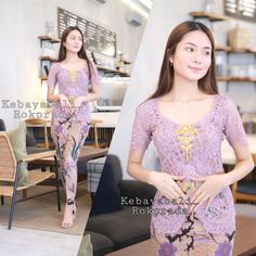 Kebaya dress | Complete set | for weddings or formal event | made of brocade and batik fabric, short sleeve and scoop neck Available in yellow, blue, green, red and other attractive colors according to the available options Chart size kebaya chest circumference (LD) S bust 84 cm M Bust 88 cm L Bust 92 cm XL Bust 96 cm 2XL LD 100 3XL Bust 104 cm Skirt length 90cm S Hips 85cm M Hips 90 cm L Hip 95cm XL Hips 100 cm 2XL Hip 105cm 3XL Hip 110cm Kebaya made of semi-Italian material, comfortable, doesn Fitted Evening Sets With Short Sleeves, Fitted Purple Sets With Short Sleeves, Elegant Short Sleeve Dress With Batik Print, Kebaya Wedding, Batik Skirt, Dress Kebaya, Modern Kebaya, Kebaya Dress, Batik Dress