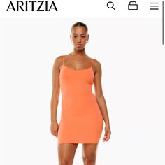 Wore For A Wedding! It’s Perfect And Is Double Lined. Form Fitting. Adjustable Straps. Very High Quality. Paid Full Price. Color Is Solar Orange Xxs Orange Fitted Dress With Straight Neckline, Aritzia Dress, Floral Ruffle Dress, Ruffle Wrap Dress, Mock Neck Dress, Mini Cami Dress, Mini Tank Dress, Mini Slip Dress, Orange Fashion