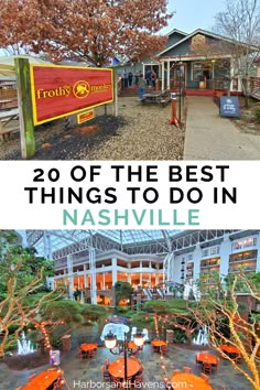 the best things to do in nashville with text overlay that reads, 20 of the best things to do in nashville