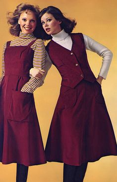 1976, had this out fit in rust corduroy, wore it with cowboy boots... 70s Fashion Hippie, 1970 Fashion, Fashion Australia, 70s Outfits