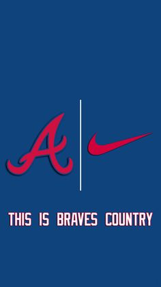 this is braves country logo on a blue background