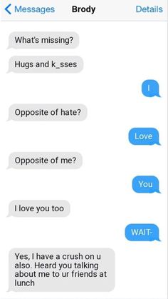 two texts that are being used to describe what they're talking with each other