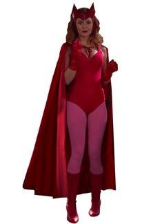 a woman in a red and pink costume