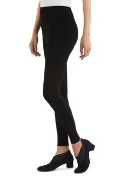 side view Fitted Seamless Elastane Leggings, Seamless Fitted Elastane Leggings, High Stretch Seamless Elastane Leggings, Seamless Leggings For Loungewear, Stretch Seamless Elastane Tights, Seamless Stretch Elastane Tights, Smoothing Elastane Tights, Stretch Solid Leggings For Work, Footless Elastane Tights For Yoga