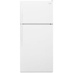 a white refrigerator freezer sitting on top of a counter