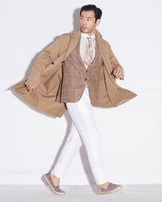 The Phineas Cole by Paul Stuart SS20 Collection is now live online & in-store. Asian Men Fashion, Luxury Menswear, White Linen Pants, Fashion Art Photography, Mens Fashion Smart, Slip On Espadrilles, Tan Plaid, Paisley Tie, Glamorous Style