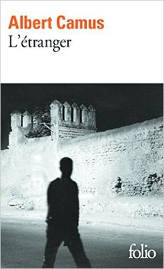 the book cover for albert camus's lefranger, which features an image of